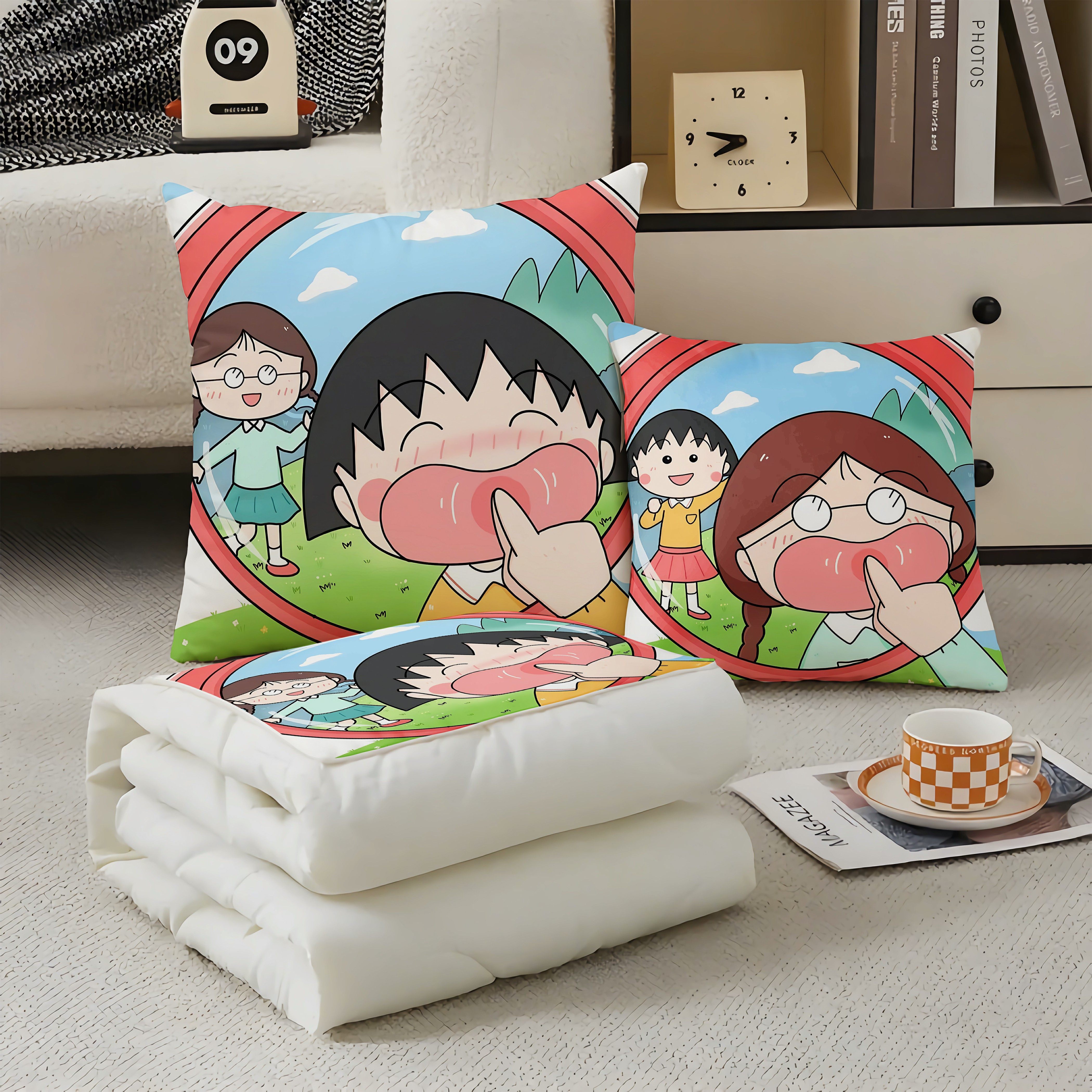 樱桃小丸子抱枕超软两用多功能空调被办公抱枕被子二合一被子,居家布艺,抱枕被,淘宝优惠券,粉丝福利购,淘宝优惠卷