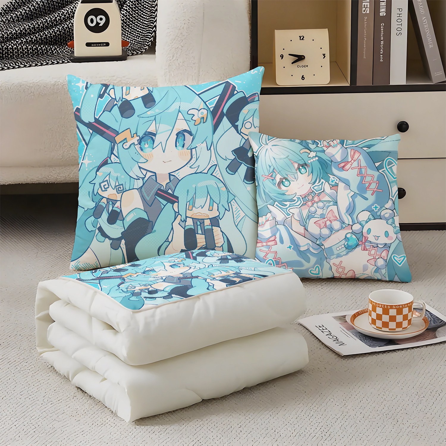 初音未来抱枕超软两用多功能空调被办公抱枕被子二合一被子动漫,居家布艺,抱枕被,淘宝优惠券,粉丝福利购,淘宝优惠卷