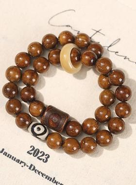 财源紫金鼠手串光珠菩提子如意跑环手持念珠男女文玩双圈手链手持