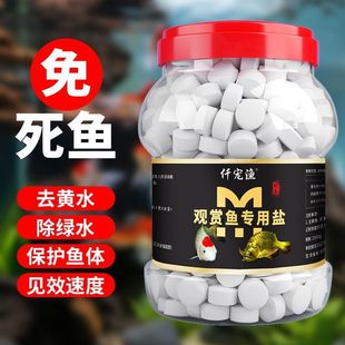 观赏鱼专用盐鱼缸专用盐天然海盐鱼用去黄水专用盐鱼缸净化水质