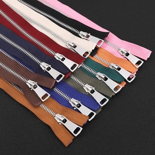 铜拉链5号外套夹克卫衣开衫拉锁棉风衣彩色双头双开尾金属拉链