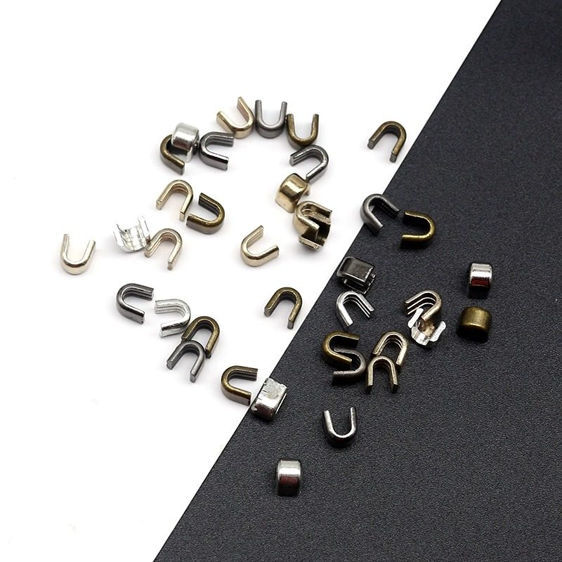 拉链配件金属U型码拉链维修上止码拉头防脱落卡子拉锁前止口档口