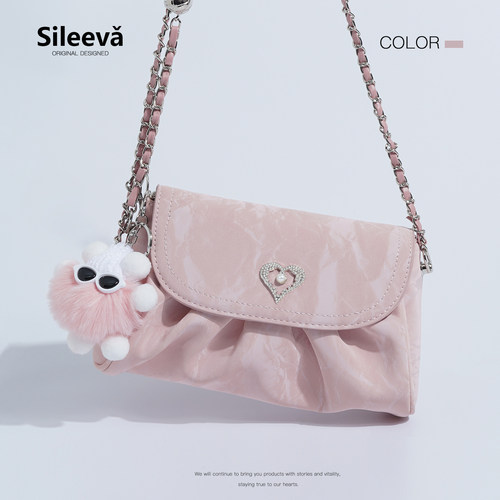 Sileevǎ时尚百搭2026今年新款精致小众香风单肩斜挎女式学生包包