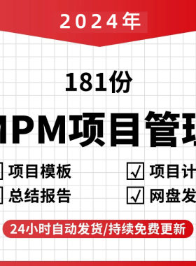 PMP项目管理模板IT信息开发全套实施验收工具箱文件文档表格资料