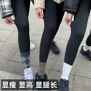有印良品鲨鱼裤秋冬款加绒女外穿2023新款打底裤小个子瑜伽芭比裤