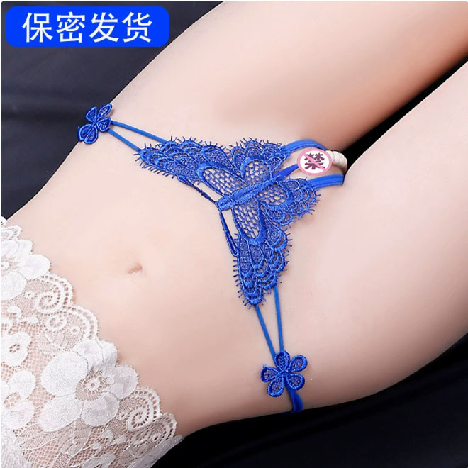 蕾丝低腰透明火辣三角裤