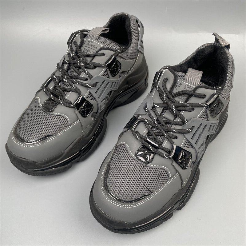 冬季新款厚底老爹鞋女加绒保暖36