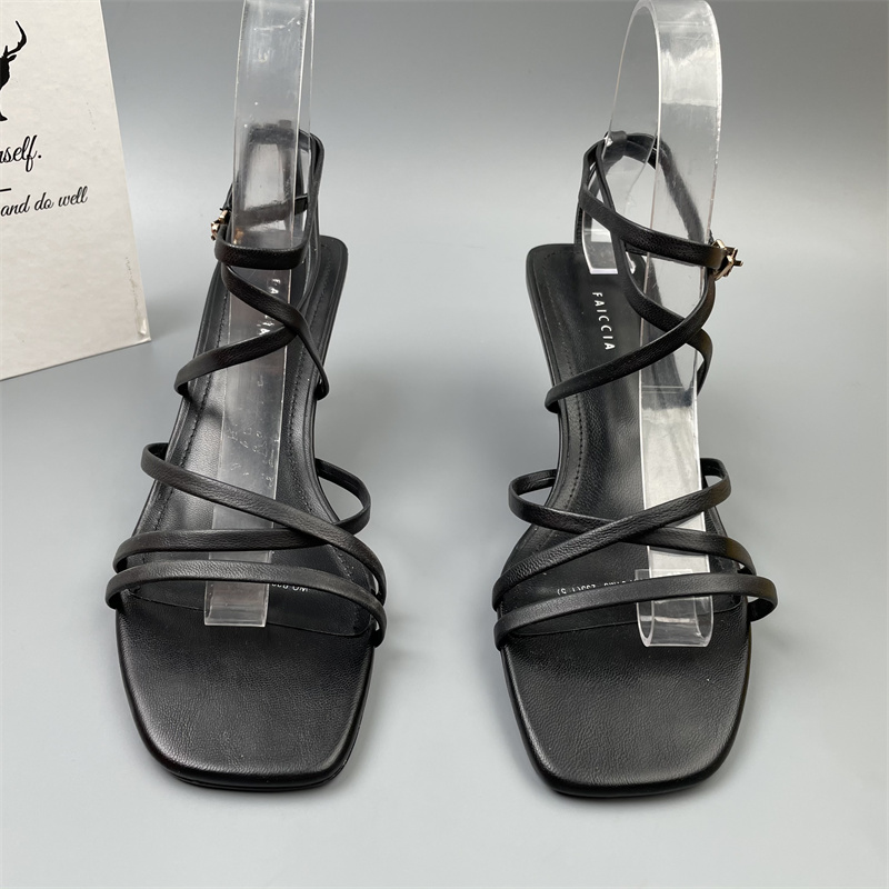 37码真皮头层羊皮女凉鞋夏季高跟