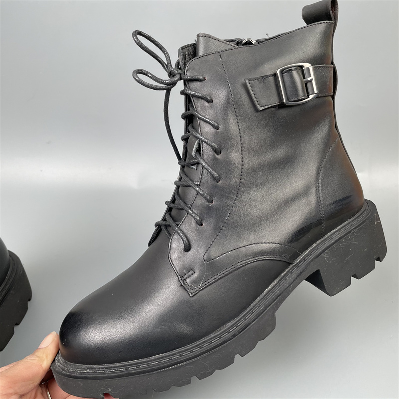 品牌39真皮头层牛皮加绒马丁靴女