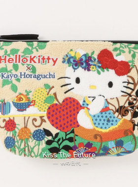 Sanrio/三丽鸥限定HelloKitty布丁狗库洛米毛绒刺绣化妆包收纳包