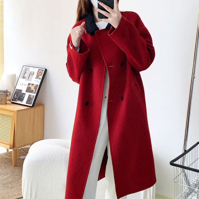 双面羊毛大衣新款韩版时尚