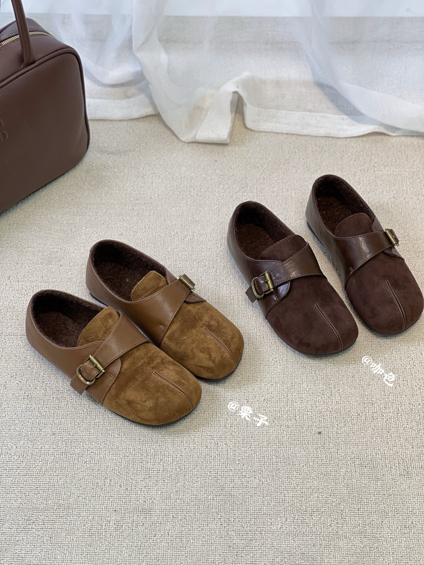 真皮勃肯鞋女2025新款冬季加绒保暖棉鞋一脚蹬懒人豆豆鞋毛毛鞋子