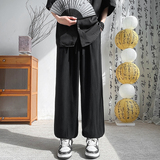 夏季新中式阔腿束脚宽松亚麻裤垂感风男裤A321-1-K936-P70，男装休闲裤，电商A321-1（原钱塘6020）