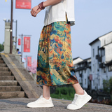 风冰丝七分裤夏季大码宽松休闲裤薄款阔腿裤A321-1-K939-P60，男装休闲裤，电商A321-1（原钱塘6020）