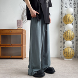 秋季新中式垂感长裤宽松阔腿风亚麻拖地裤A321-1-K938-P70，商品下架区，电商A321-1（原钱塘6020）