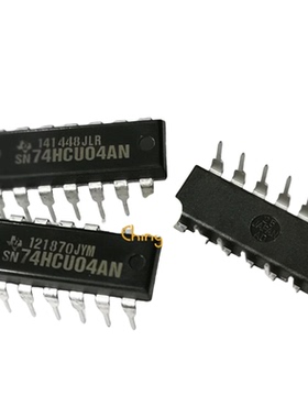 美国德州仪器TI SN74HCU04AN DIP-16 音频专用进口低噪声六反相器