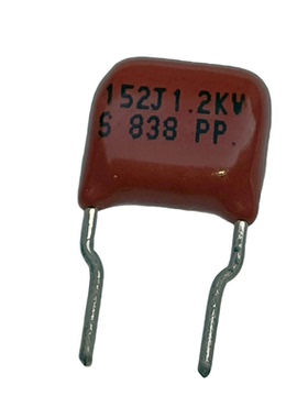 1200V152J CBB电容 脚距10mm 1.2KV pp 1.5nF  棕色