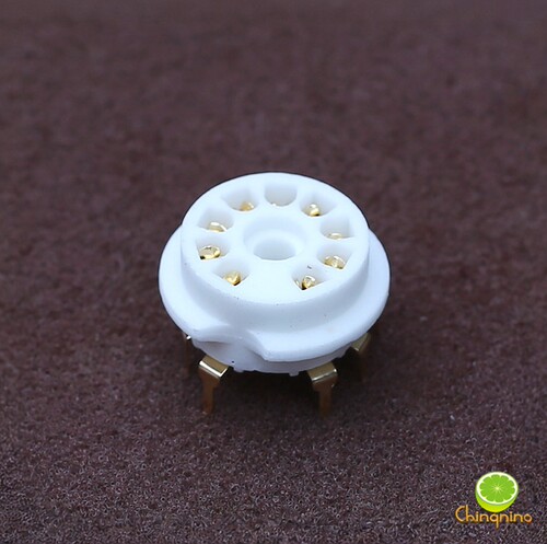 9脚镀金镀银尖脚电子管座PCB用