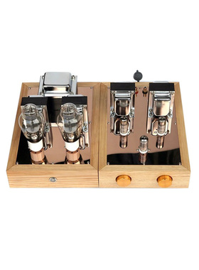 青柠12AX7推EF85分体式胆前级电子管前置放大器手工搭棚 独立电源