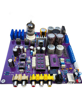 TDA1541 1387X8并联DAC解码板同轴光纤USB输入5670电子管缓冲输出