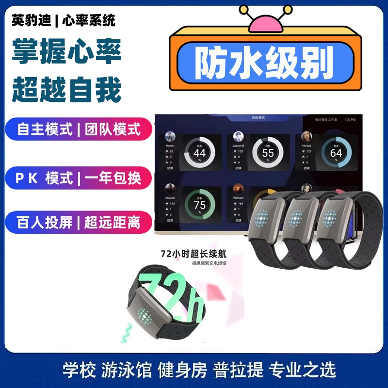 防水英豹迪健身房工作室实时监测心率系统学生田径运动心率臂带
