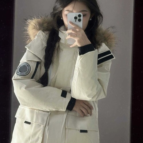 大码工装羽绒棉服女冬季加厚外套