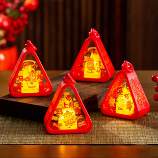 春节喜庆装饰品新年灯笼马年手提发光灯笼儿童春节元宵节桌面摆件