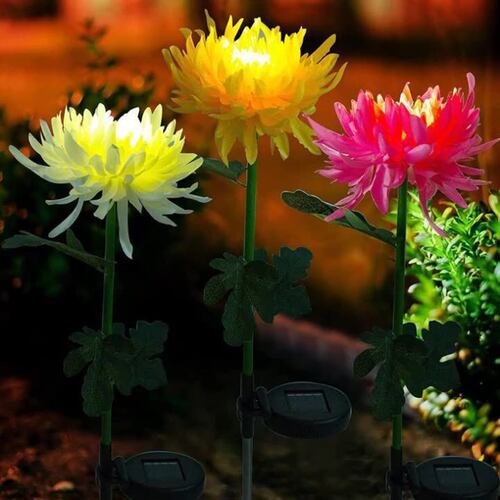 LED清明节灯太阳能款仿真花灯