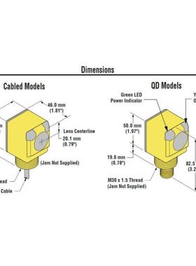 光电传感器Q40RW3FF400 BANNER 邦纳