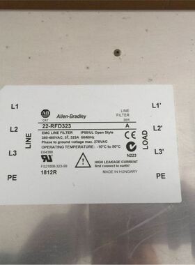 A-B罗克韦尔323A三相滤波器22-RFD323 A FS21808-323-99