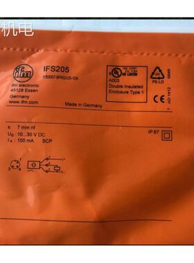 非实 IFS205 电感式传感器 IFB3007-BPKG/US-104 IFM易福门