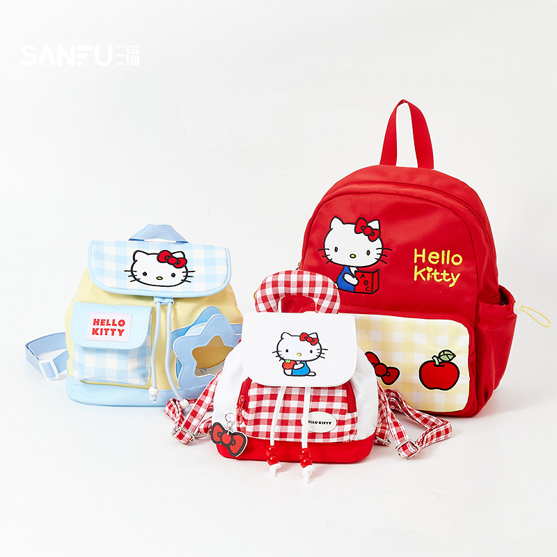 三丽鸥小书包毛绒小包 趣味活力个性创意潮流背包838828