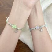 新好运四叶草手链手工编织ins时尚 小众闺蜜手绳气质情侣学生礼物