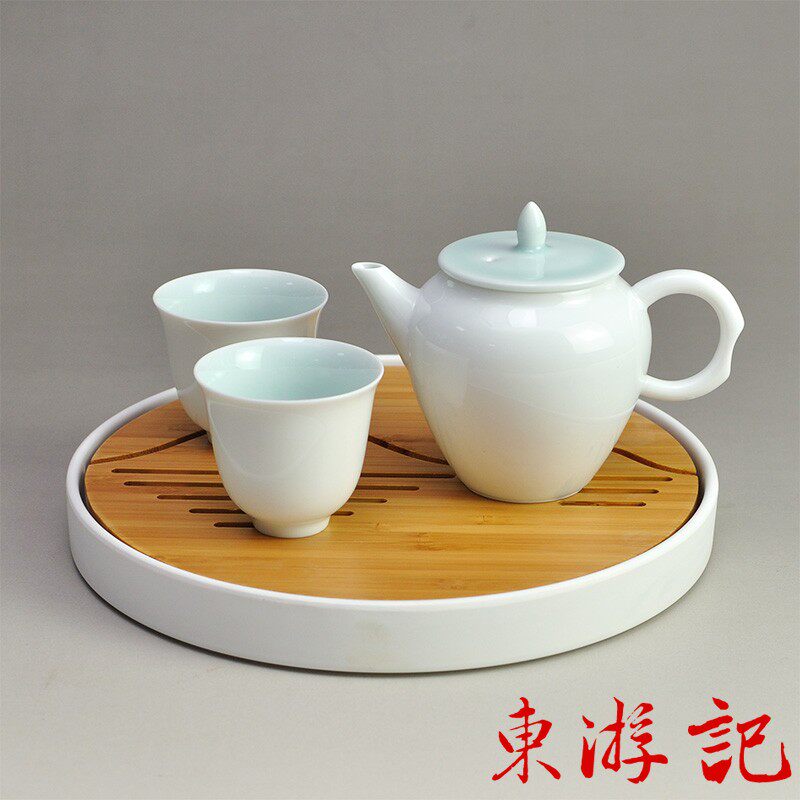 婺州窑青瓷茶具套装明月山水中国特色礼品送男女老师礼物送外国人