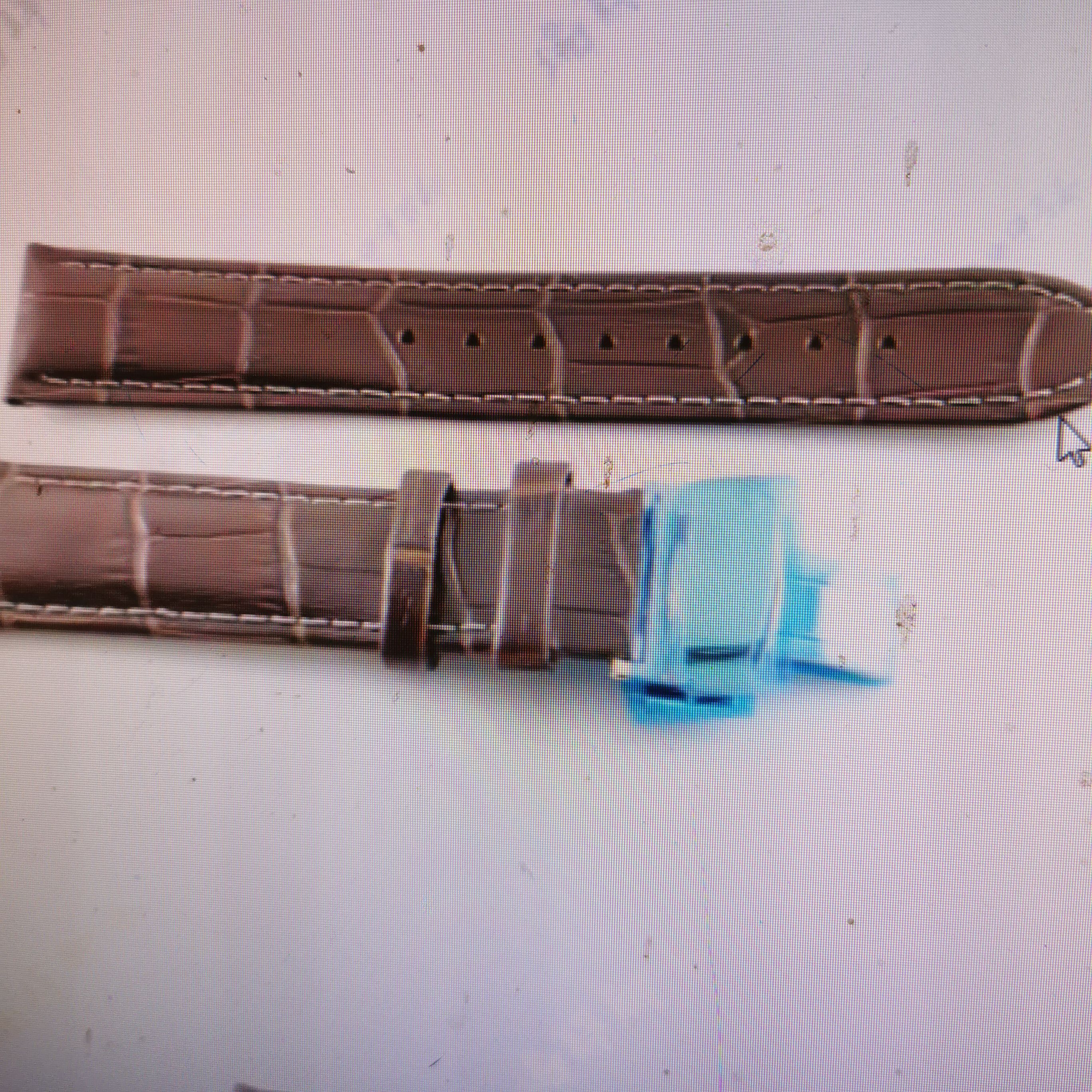 格雅机械男士真皮蓝色手表带