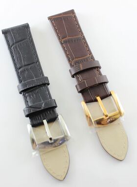 天骏TANGIN天珺牌原装T1002G黑色男超薄T1002L女真皮手表带1002带