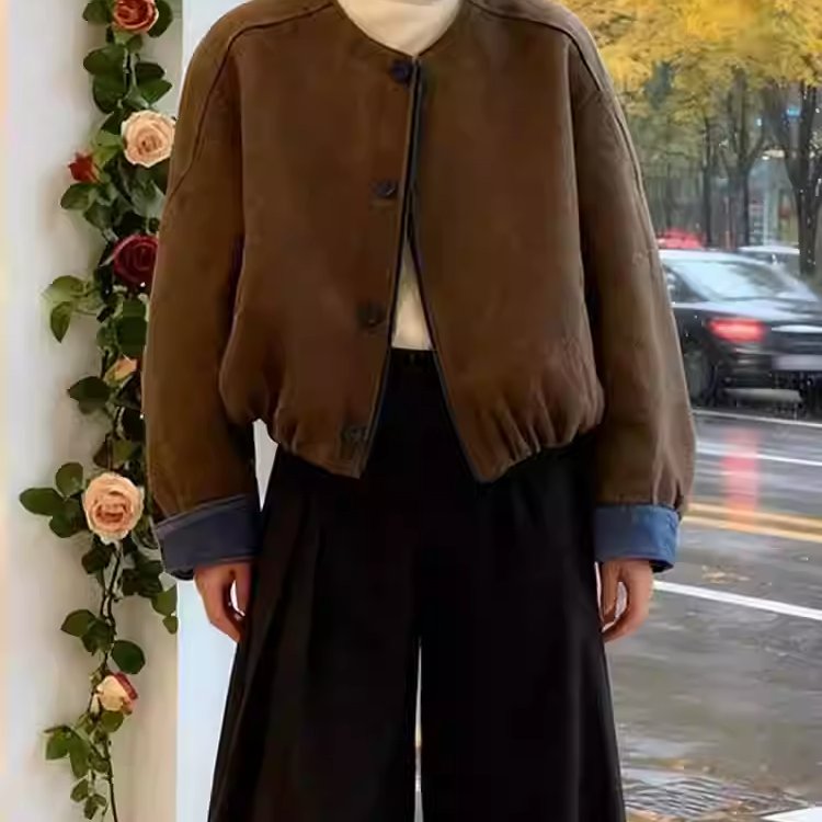 高级感巨好看短款外套女款秋冬新款2025流行爆款韩系休闲夹克上衣