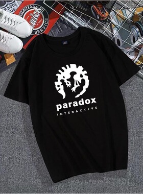 雄拓P社游戏开发公司短袖游戏周边时尚2026年圆领新款纯棉圆领T恤