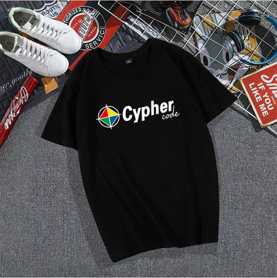 嘻哈taisuke日本Cypher code街舞时尚2022年圆领新款纯棉圆领T恤