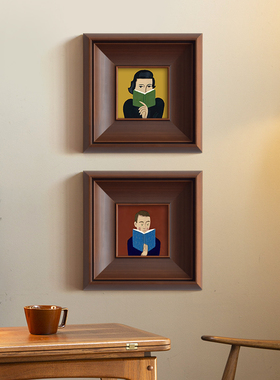 看书的人书房装饰画卧室隔断墙画