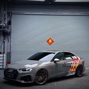 适用奥迪S4 饰车身贴纸 S5太阳花车贴CT5M5个性 拉花帕拉梅拉理想装