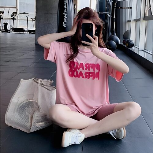 运动T恤女夏季薄款休闲宽松大码