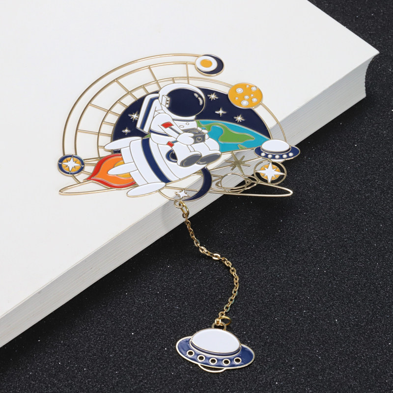 宇宙书签飞船模型太空宇航员周边学生爱国科普教育礼品小清新刻字