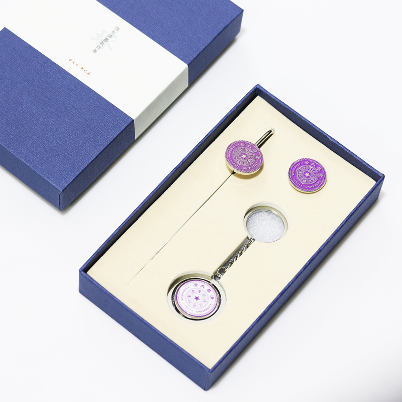 名校书签勋章胸针校徽中国风古典创意套装礼品学生毕业免费刻字