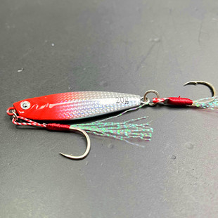 10只 双单钩远投飘落马牌铁板路亚饵飘落远投假饵翘嘴鲈鱼单钩 包邮