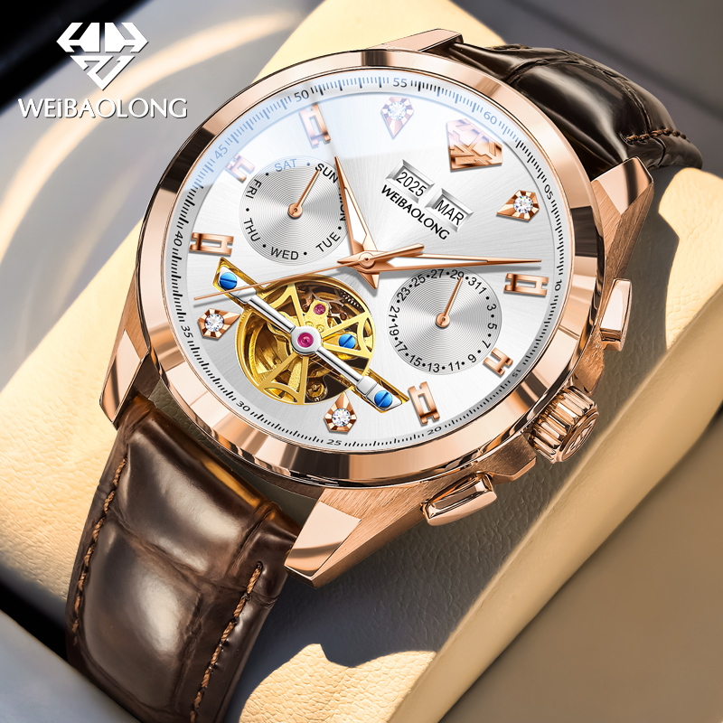 【镶嵌真钻】全自动机械男表