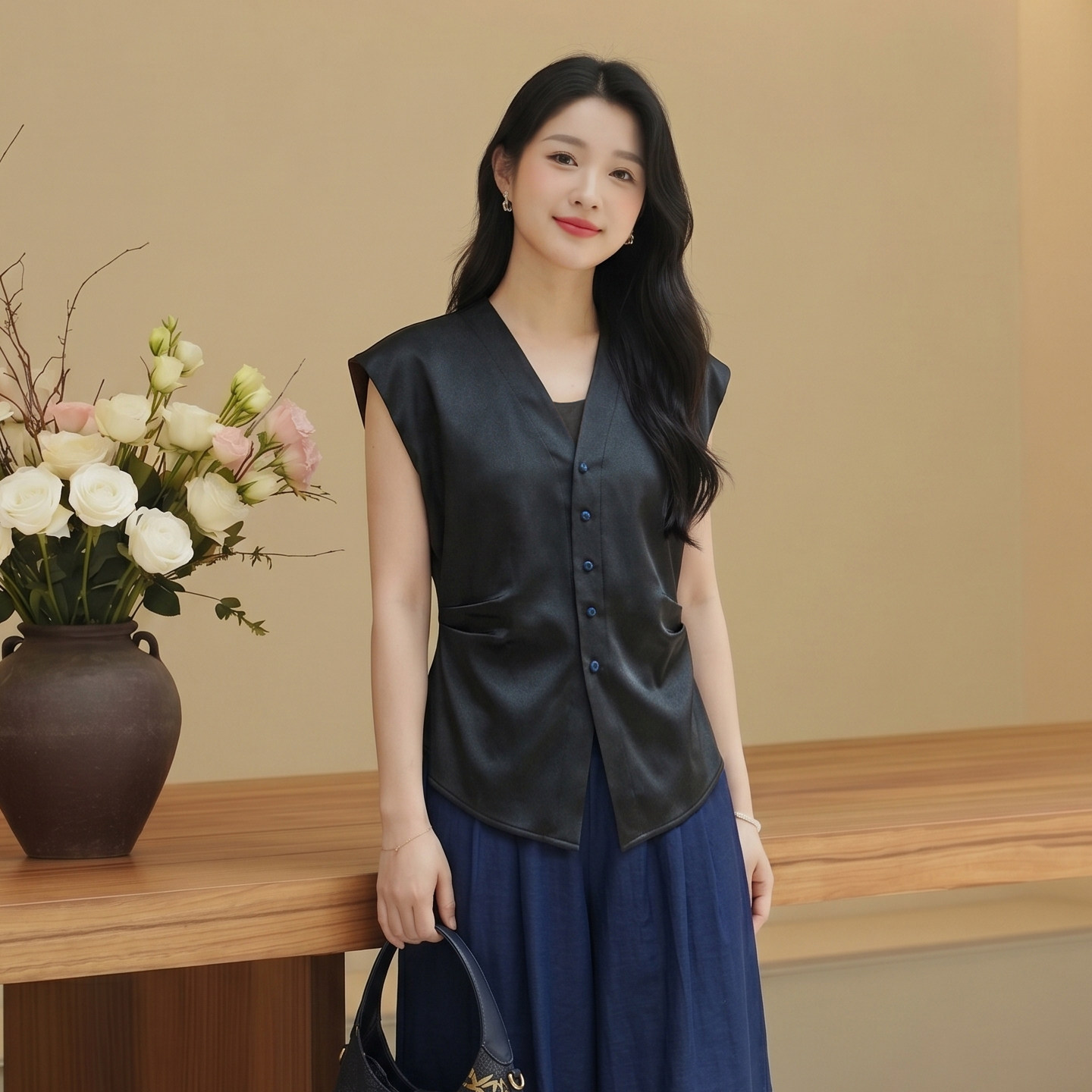 华族经典旗袍唐装女新中式国风改良时尚香云纱减龄优雅夏季上衣