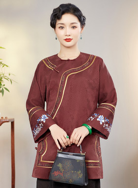 中长款唐装上衣中国风高端