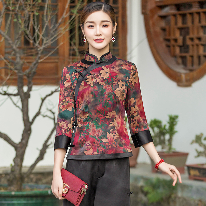 旗袍上衣华族经典盘扣复古中式
