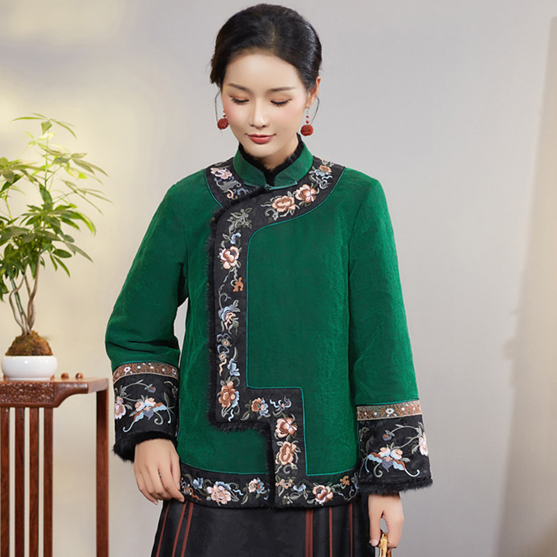 唐装女复古时尚夹棉加厚保暖